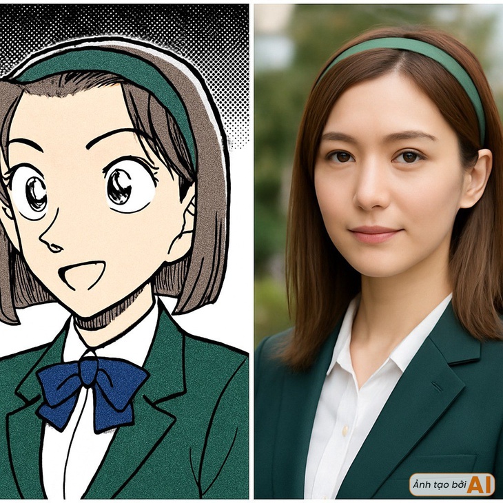 Dàn nhân vật Conan 'hóa người thật' gây sốt giữa trào lưu AI - Ảnh 5.