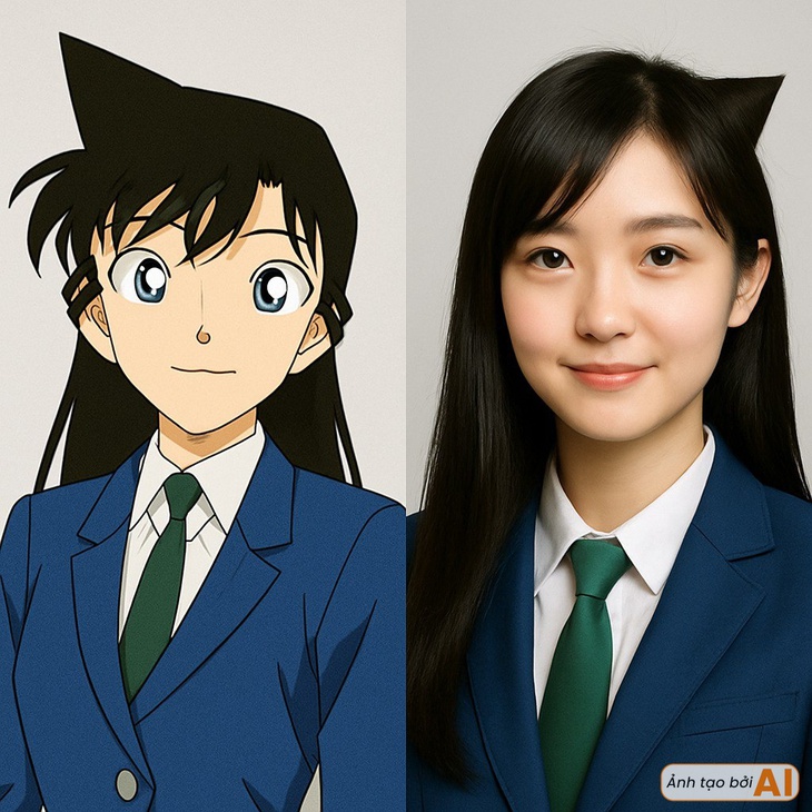 Dàn nhân vật Conan 'hóa người thật' gây sốt giữa trào lưu AI - Ảnh 3.