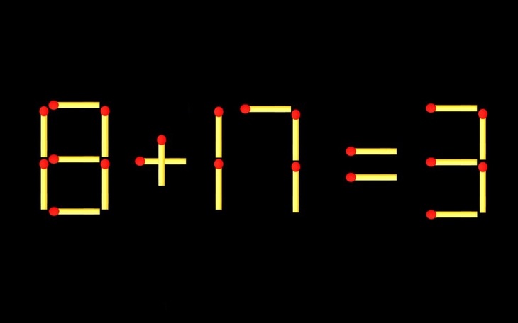 Thử tài IQ: Di chuyển một que diêm để 17+3=3 thành phép tính đúng - Ảnh 9.