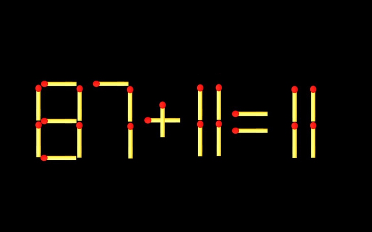 Thử tài IQ: Di chuyển một que diêm để 84+11=7 thành phép tính đúng - Ảnh 7.