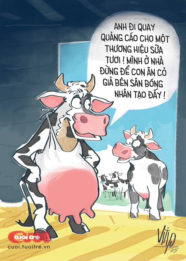 Bò bố đi quảng cáo... sữa - Ảnh 1.