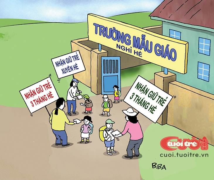 Khi trẻ mầm non tham gia 'khối nghỉ hè' - Ảnh 1.