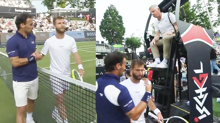 Cựu tay vợt số 9 thế giới thua trận nổi cáu gọi đối thủ là ‘heo con’ - Ảnh 1.