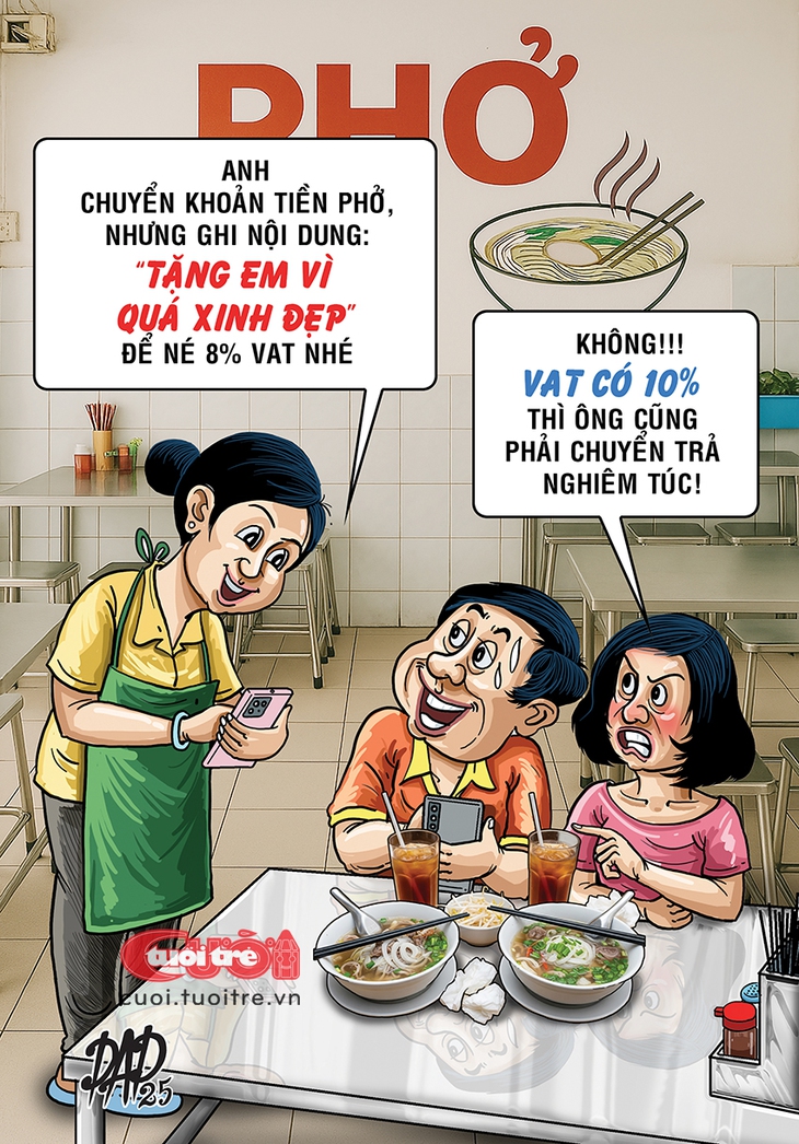 Vợ ghen vì ông chồng định né 8% thuế VAT - Ảnh 1.