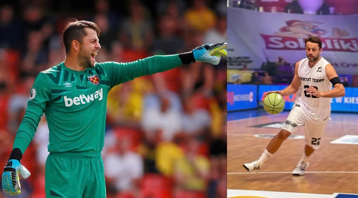 Thủ môn Ngoại hạng Anh khiến fan ngỡ ngàng với tài… bóng rổ - Ảnh 1.