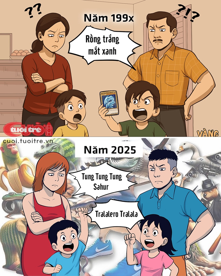 Tuổi thơ dữ dội: Từ Rồng trắng mắt xanh đến Tung Tung Tung Sahur - Ảnh 1.