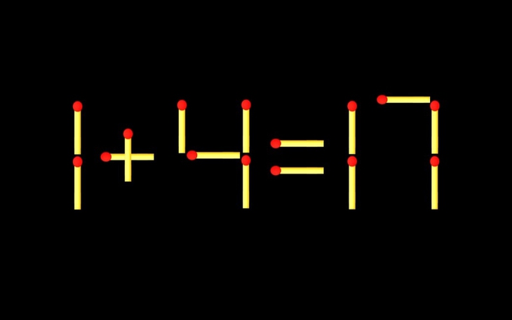 Thử tài IQ: Di chuyển một que diêm để 1+47=4 thành phép tính đúng - Ảnh 9.