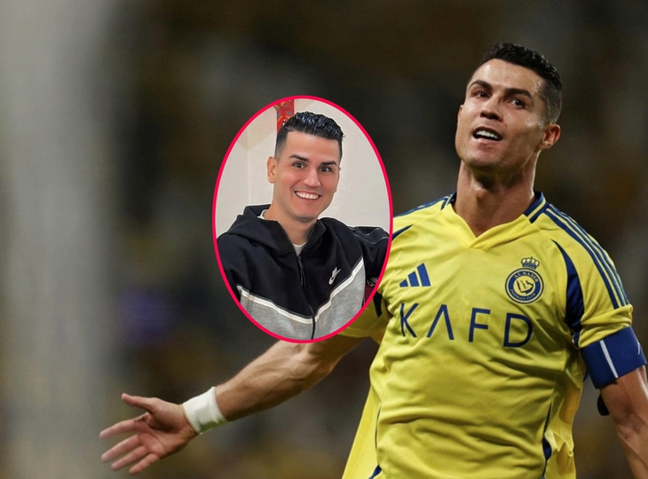 Cristiano Ronaldo hội ngộ chớp nhoáng với ‘bản sao’ sau 13 năm - Ảnh 1.