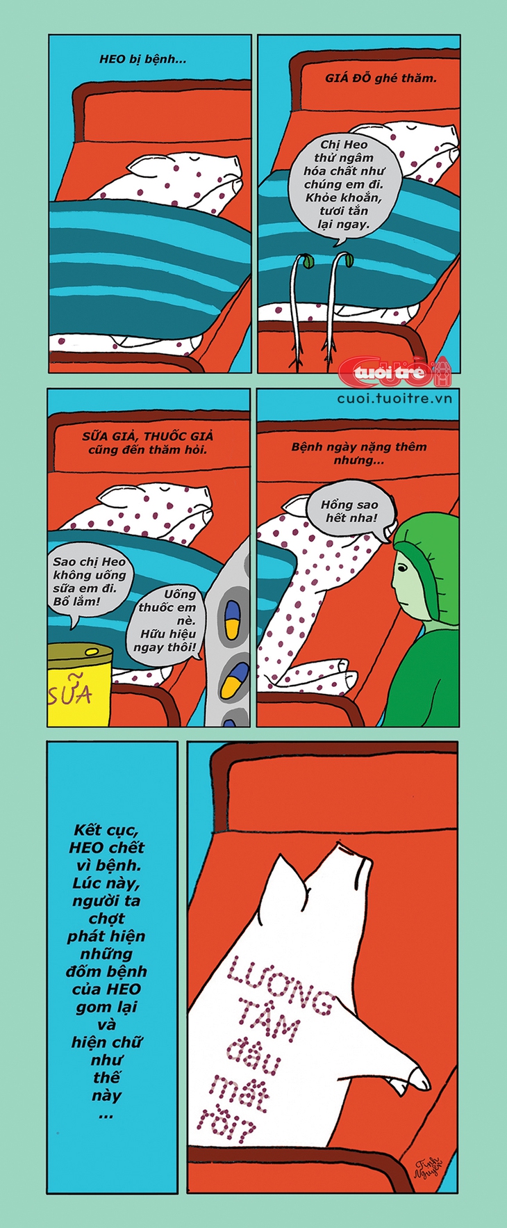 Chị heo bị bệnh nặng, để lại thông điệp sởn da gà - Ảnh 1.