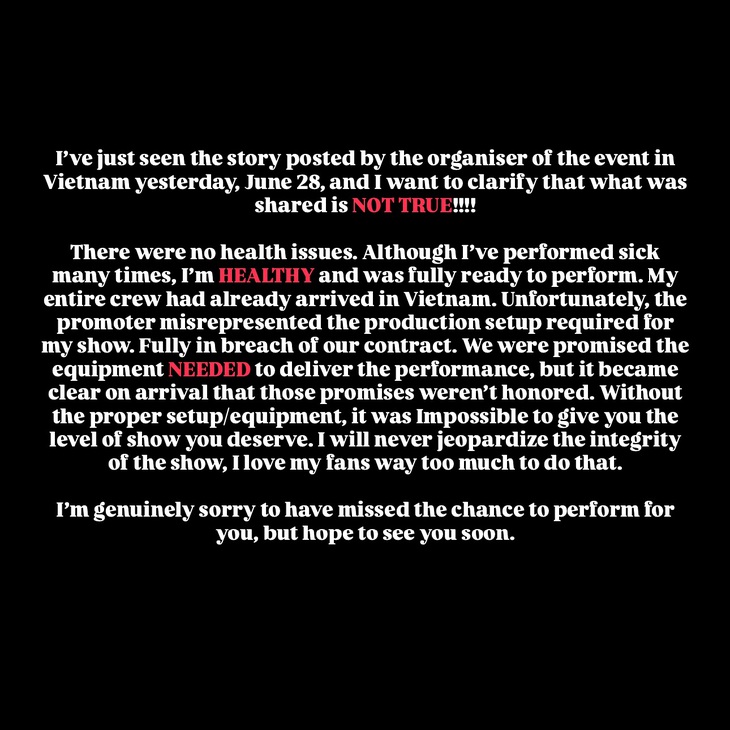 Jason Derulo hủy show tại Việt Nam ở phút 89: Ai đang nói thật? - Ảnh 2.