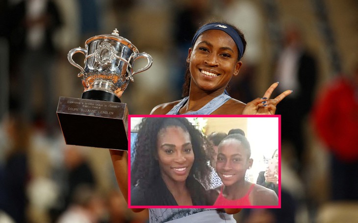 Coco Gauff hài hước khi nhận cúp Roland Garros mini về nhà - Ảnh 2.