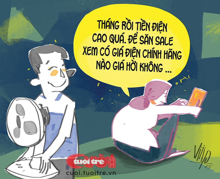 Bà vợ tính... săn sale tiền điện - Ảnh 1.