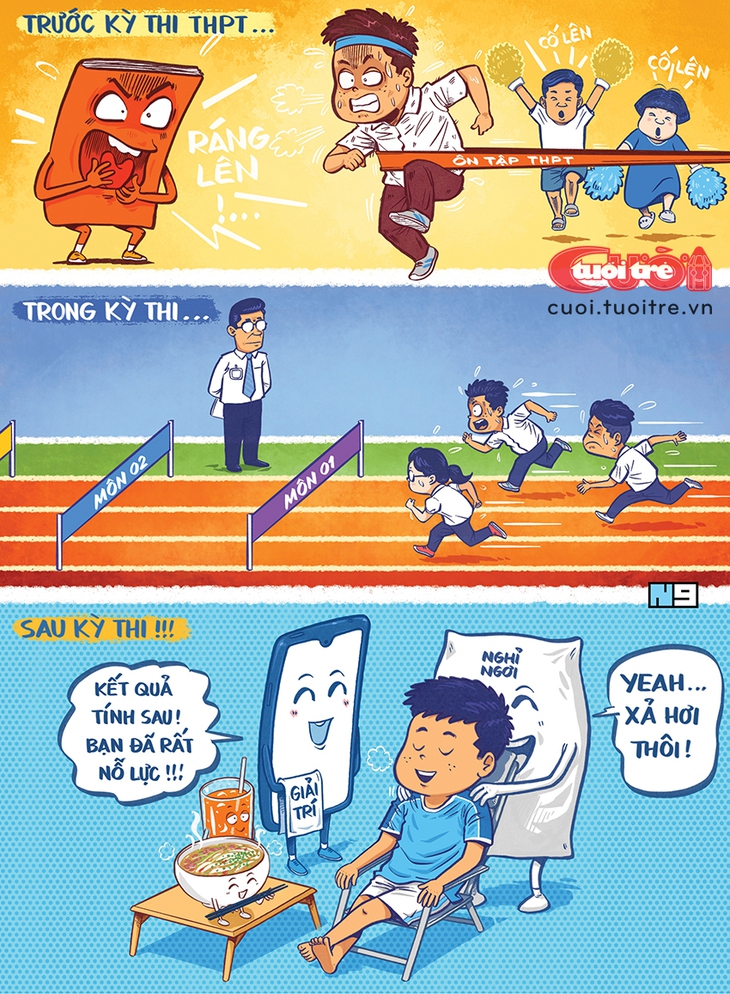 Thí sinh 2k7 trước và sau kỳ thi đầy áp lực - Ảnh 1.