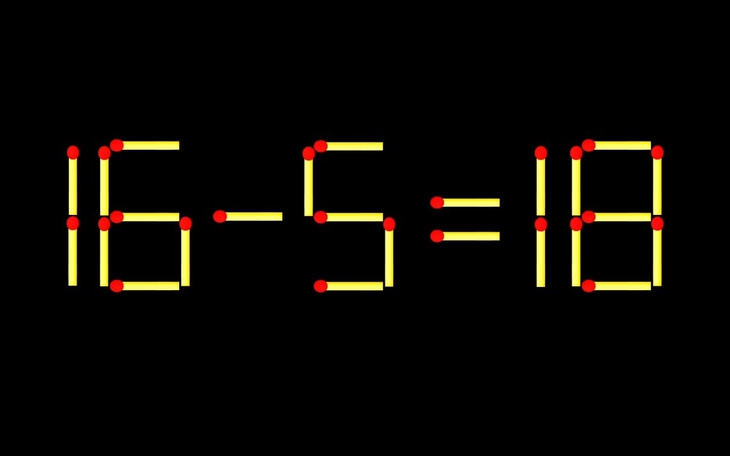 Thử tài IQ: Di chuyển một que diêm để 5-18=16 thành phép tính đúng - Ảnh 9.