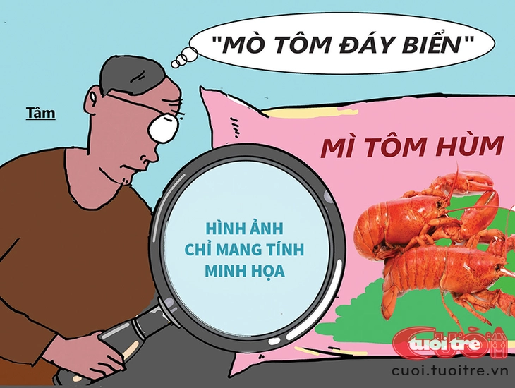 'Mò tôm đáy biển' vì hình ảnh trên vỏ gói mì - Ảnh 1.