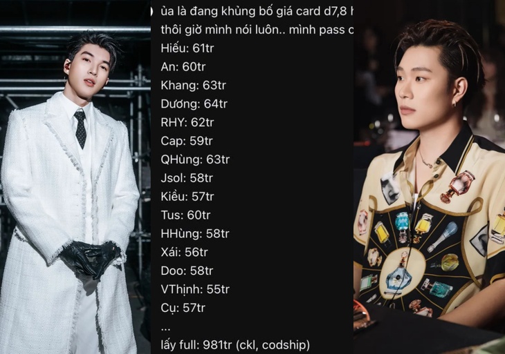 Thẻ ảnh của HIEUTHUHAI, Dương Domic rao bán 'giá trên trời' - Ảnh 2.