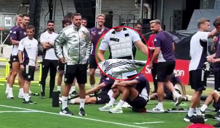 Man Utd chống nóng bằng áo công nghệ cao nhìn như chống đạn - Ảnh 1.