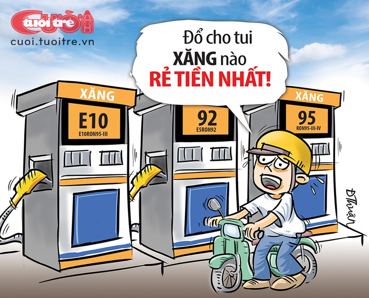 Tài xế tự tin trước cây xăng E10 - Ảnh 1.