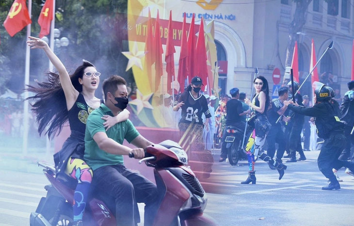 Thiếu tá cảnh sát tung cảnh hậu trường hóa 'girl phố' - Ảnh 4.