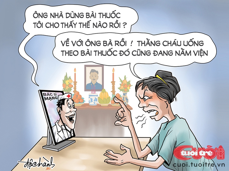 Ông nhà tôi 'xanh cỏ' rồi bác sĩ online ạ - Ảnh 1.