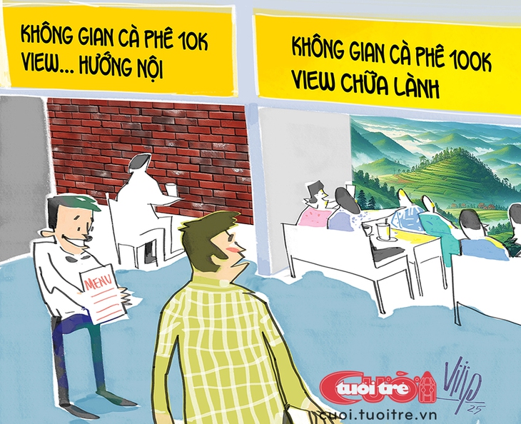 So sánh ly cà phê 10 ngàn và ly cà phê 100 ngàn - Ảnh 1.