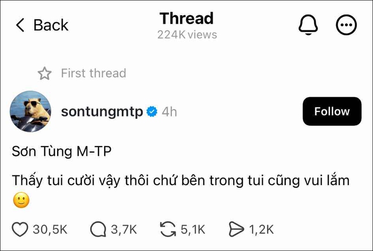 Sơn Tùng M-TP gây bão mạng xã hội bằng một câu 15 chữ - Ảnh 2.