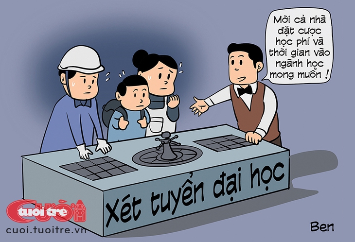 Cả nhà hồi hộp với 'canh bạc' đại học - Ảnh 1.