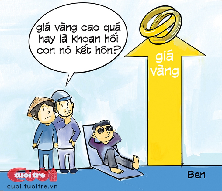 Giá vàng vượt mốc 127 triệu, các chú rể méo mặt - Ảnh 2.