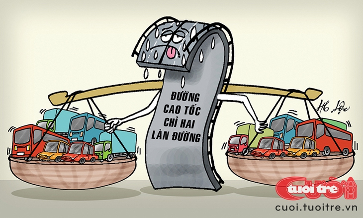 Cao tốc 2 làn 'gánh còng lưng' - Ảnh 1.