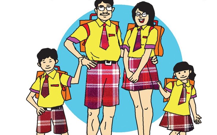 Phụ huynh chơi lớn sắm nguyên cái tủ để đựng đồng phục - Ảnh 2.