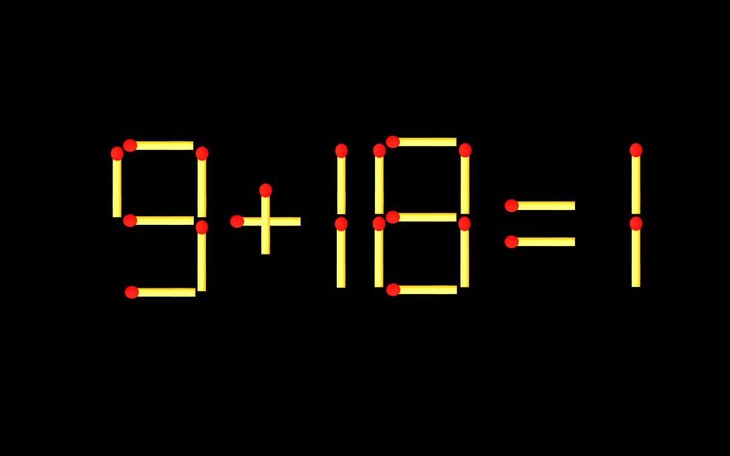 Thử tài IQ: Di chuyển một que diêm để 6+12=9 thành phép tính đúng - Ảnh 7.