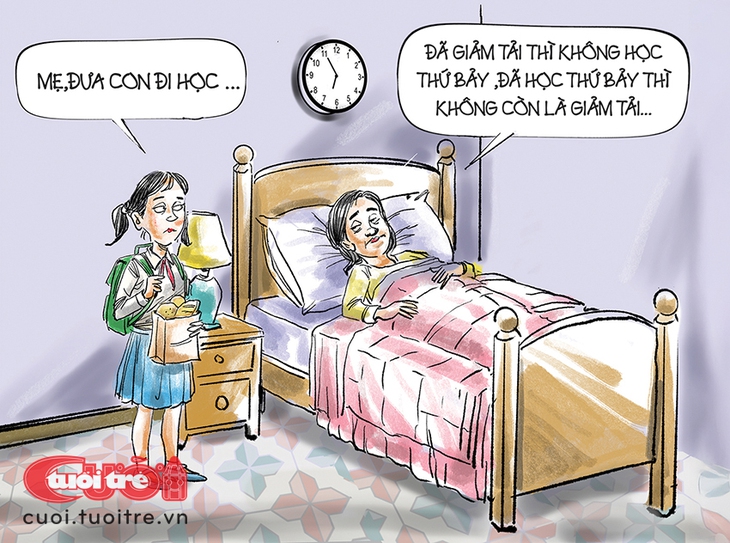 Đã giảm tải nhưng vẫn phải học thứ Bảy - Ảnh 1.