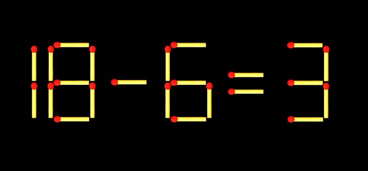 Thử tài IQ: Di chuyển một que diêm để 16+6=2 thành phép tính đúng - Ảnh 3.