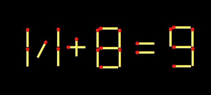 Thử tài IQ: Di chuyển một que diêm để 11+8=8 thành phép tính đúng - Ảnh 2.