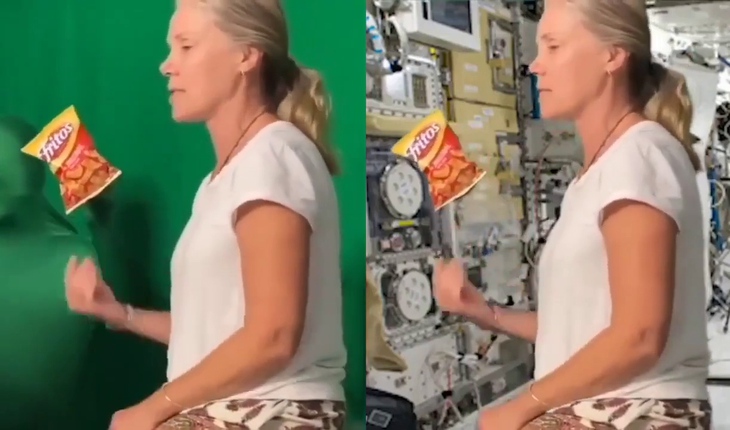 Hội Trái đất phẳng: NASA dùng phông xanh tạo clip giả trên ISS - Ảnh 1.