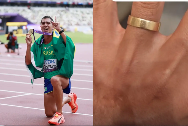 Nhà vô địch đi bộ thế giới tìm lại được nhẫn cưới mất trên đường đua - Ảnh 1.