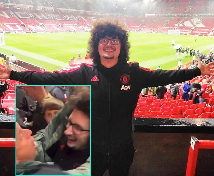 Fan 'để tóc dài chờ Man Utd thắng 5 trận liền' bị túm tóc tại Old Trafford - Ảnh 1.