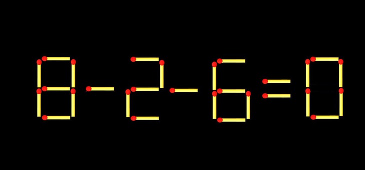 Thử tài IQ: Di chuyển một que diêm để 82-6=8 thành phép tính đúng - Ảnh 1.