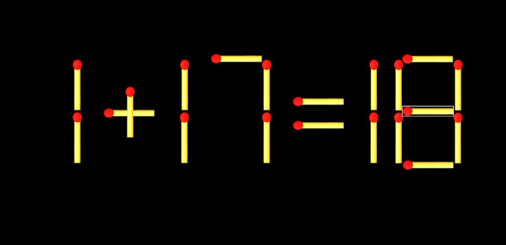 Thử tài IQ: Di chuyển một que diêm để 5+4=18 thành phép tính đúng - Ảnh 1.