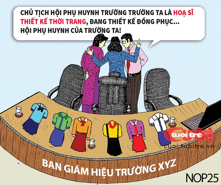 Hội thi... vẽ đồng phục học sinh - Ảnh 3.