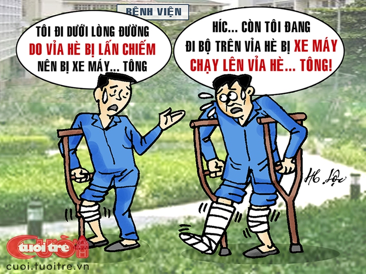 Người đi bộ hay xe máy đúng? - Ảnh 1.