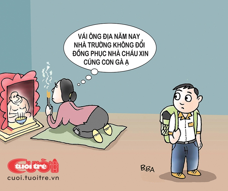 Vì sao phụ huynh vái Ông Địa trước giờ khai giảng? - Ảnh 1.