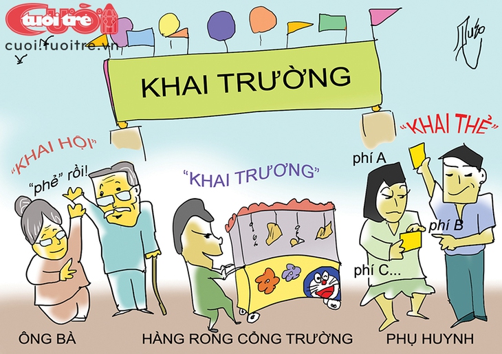 Các khối 'khai' đủ thứ mừng ngày khai giảng - Ảnh 2.