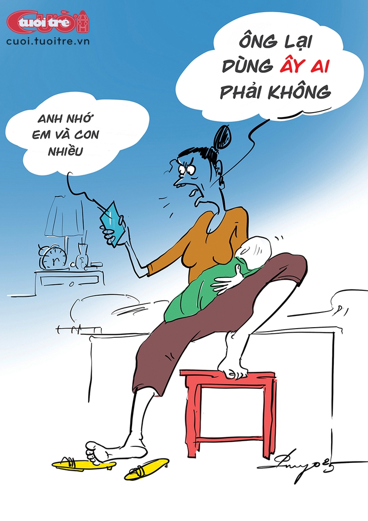 Chồng AI: Anh nhớ con và em nhiều - Ảnh 1.