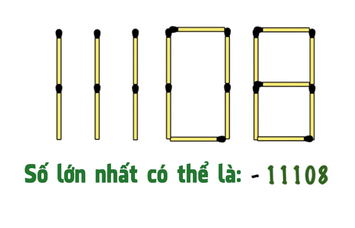 Hãy di chuyển 2 que diêm để có số lớn nhất - Ảnh 3.