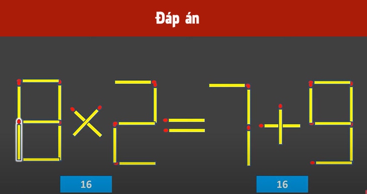 Di chuyển 2 que diêm để có hình vuông mới và lửa ở ngoài - Ảnh 11.