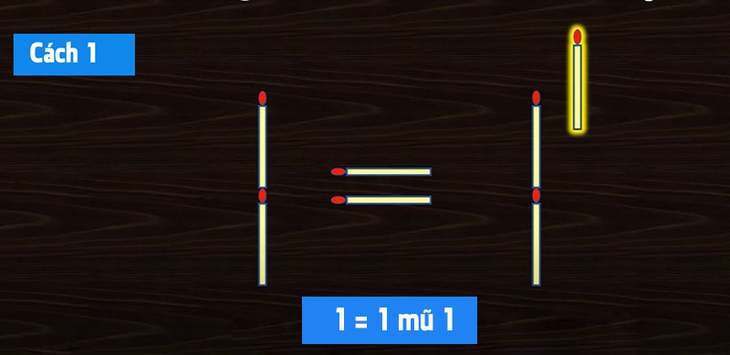 Di chuyển 2 que diêm để có hình vuông mới và lửa ở ngoài - Ảnh 1.