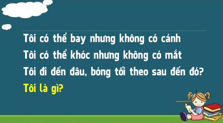 Đố vui: Cái gì không có cánh mà biết bay? - Ảnh 1.