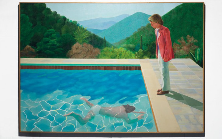 Bức tranh Portrait of an Artist (Pool with Two Figures) là một bức tranh pop-art lớn của nghệ sĩ người Anh David Hockney bán năm ngoái với giá 90,3 triệu USD. Ảnh: Christie's