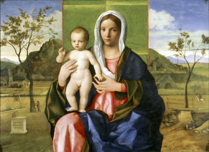 Bức tranh Madonna col Bambino Benedicente của Giovanni Bellini, vẽ năm 1510.